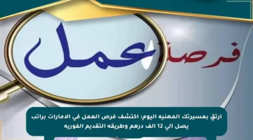 ارتقِ بمسيرتك المهنية اليوم: اكتشف فرص العمل في الإمارات براتب يصل إلى 12 ألف درهم وطريقة التقديم الفورية